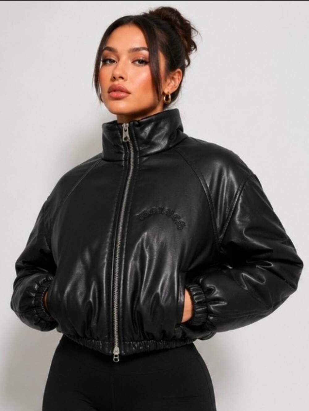 Darc Sport Chopper Sofia Limited Edition Faux Leather Bomber Jacket-Sz Med NWT